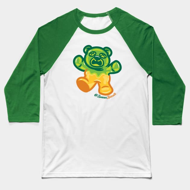 Gummy Bear Zombie Baseball T-Shirt by Buenos Biscuits